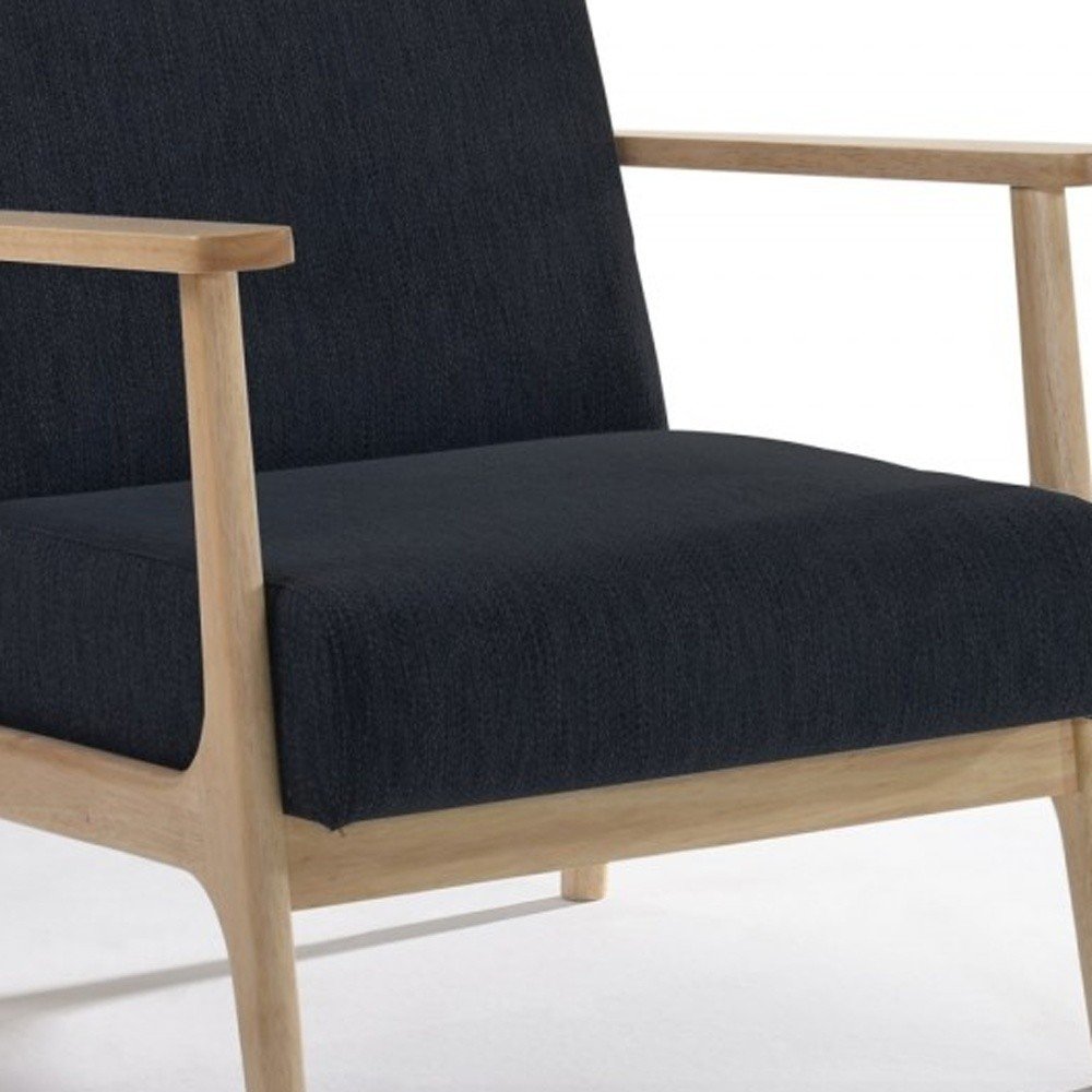 24" Black And Brown Upholstered Arm Chair HomeRoots