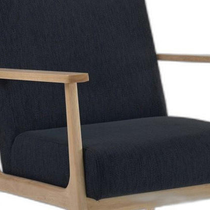 24" Black And Brown Upholstered Arm Chair HomeRoots