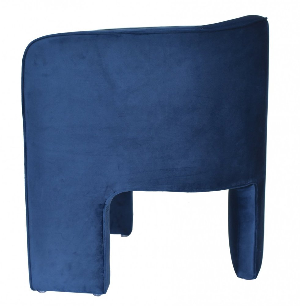 24" Blue Velvet Barrel Chair HomeRoots