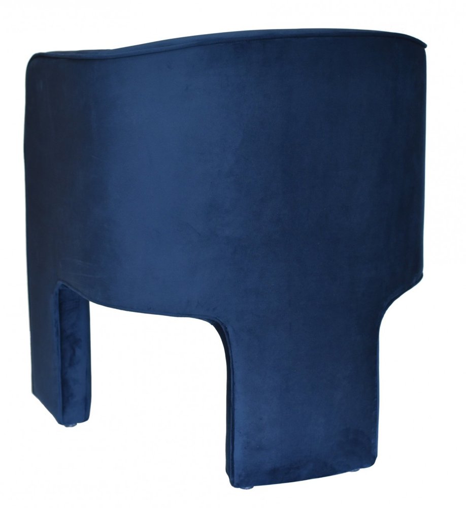 24" Blue Velvet Barrel Chair HomeRoots