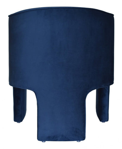 24" Blue Velvet Barrel Chair HomeRoots