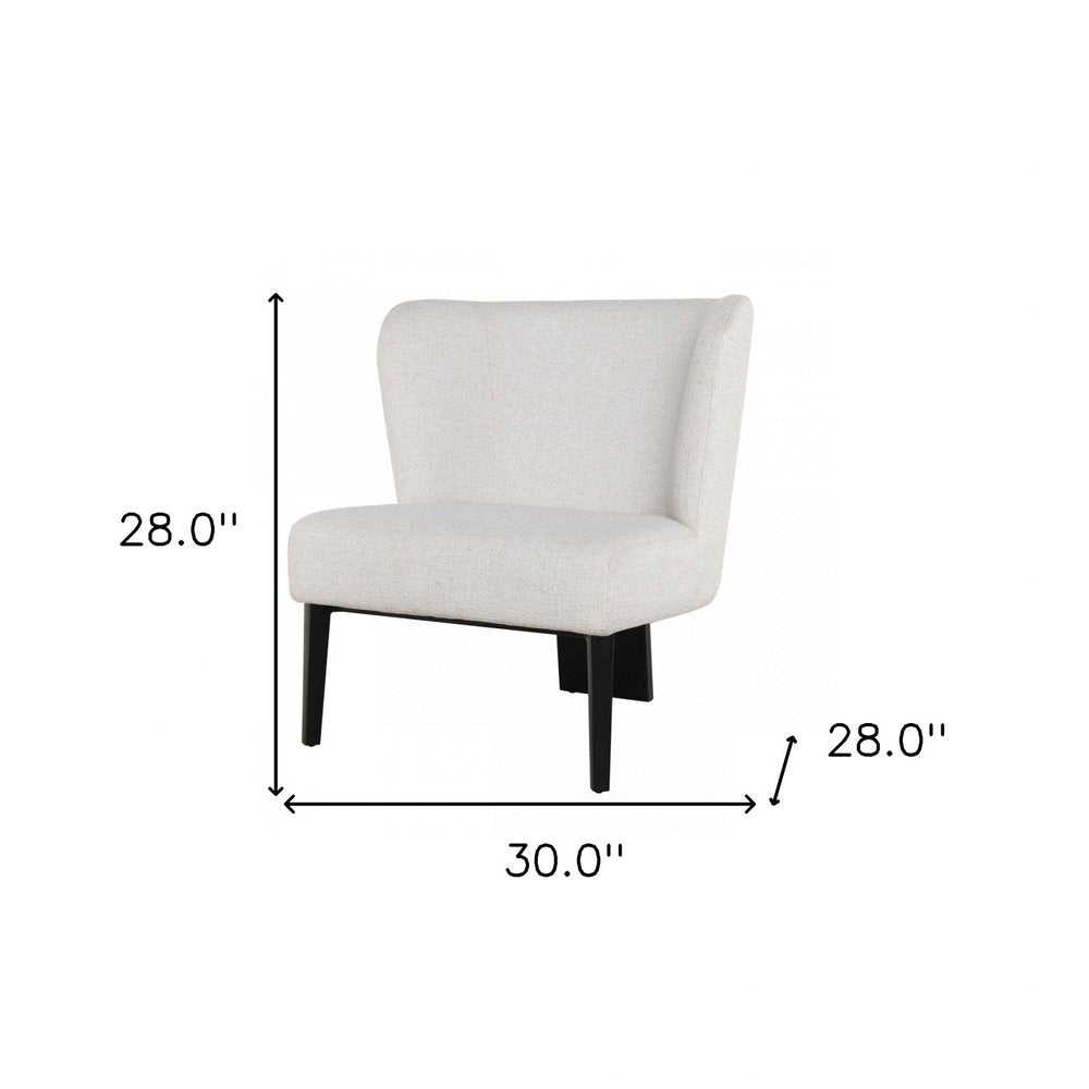 30" Gray And Black Upholstered Wingback Chair HomeRoots