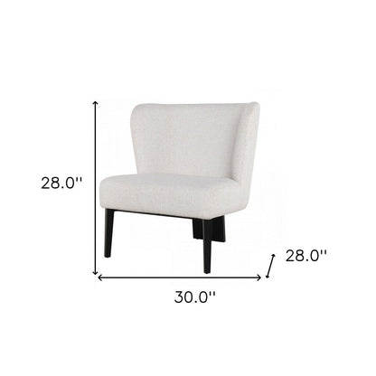 30" Gray And Black Upholstered Wingback Chair HomeRoots