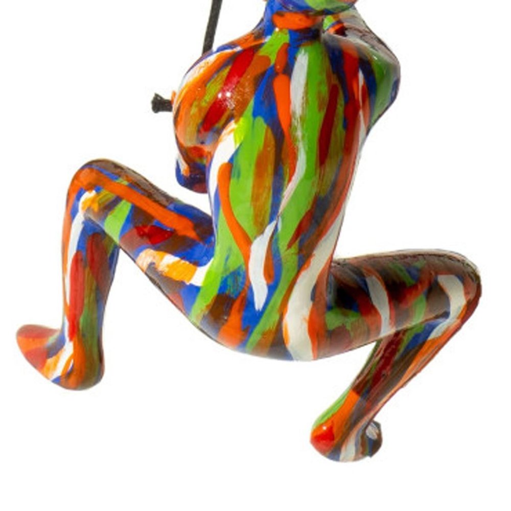 Set of Three Rainbow People Resin Climbing Man Hanging Dimensional Sculpture — view 3