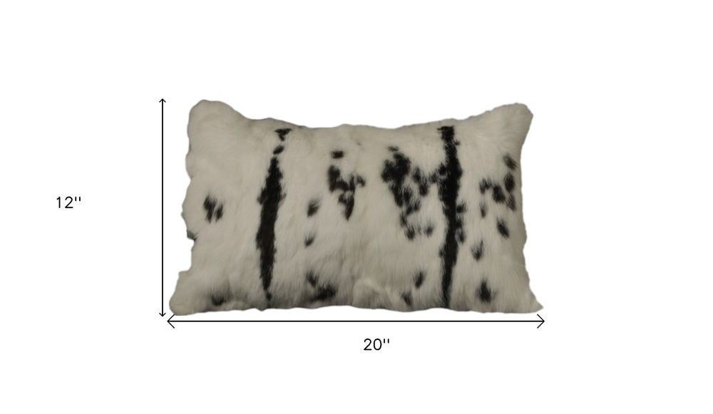 Set of Two 12" X 20" Black and White Throw Pillows — view 5