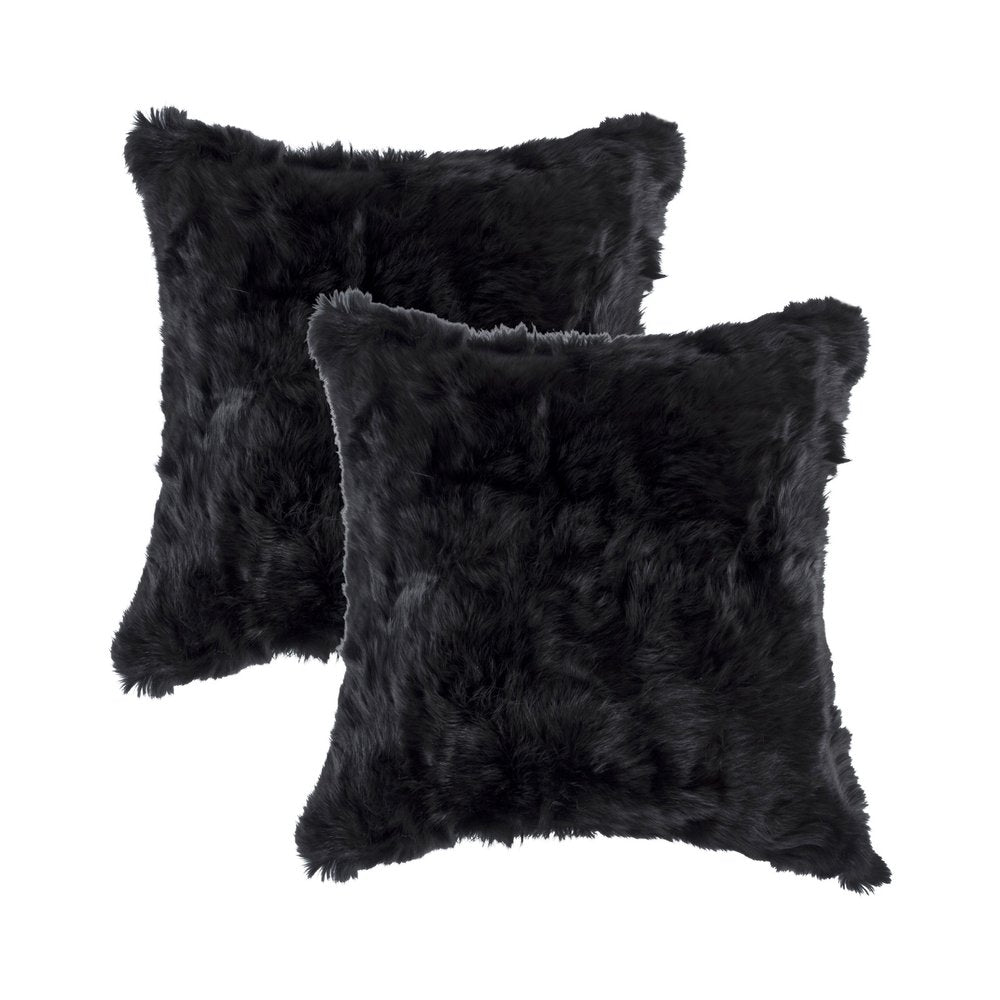 Set of Two 18" Black Throw Pillows — view 1
