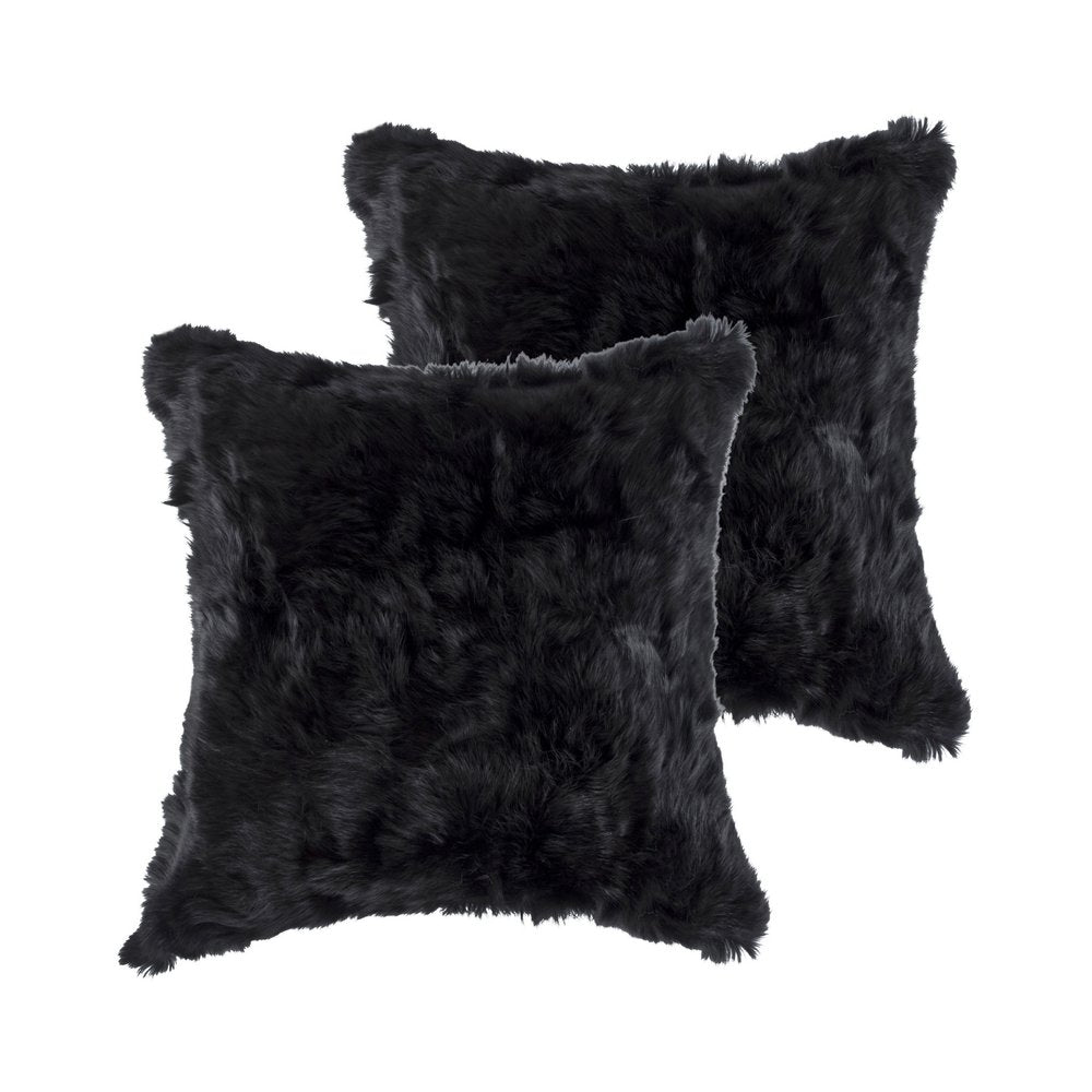 Set of Two 18" Black Throw Pillows — view 2