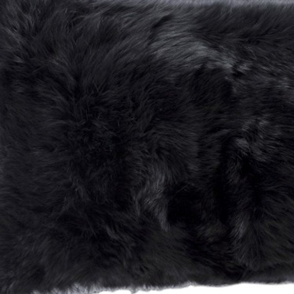 Set of Two 12" X 20" Black Throw Pillows — view 4