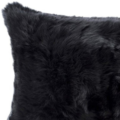 Set of Two 12" X 20" Black Throw Pillows