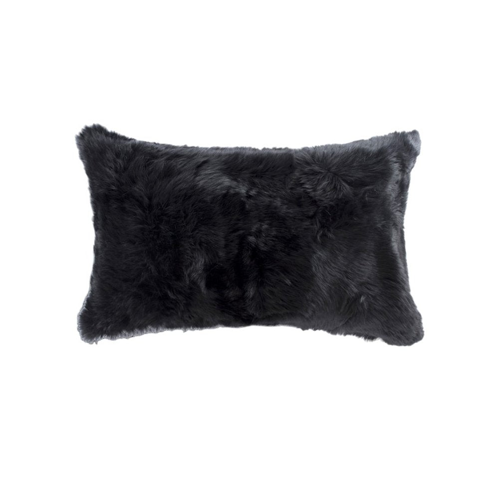 Set of Two 12" X 20" Black Throw Pillows — view 3