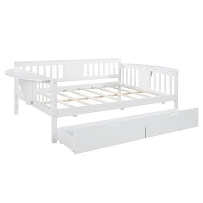 White Solid and Manufactured Wood Full Bed