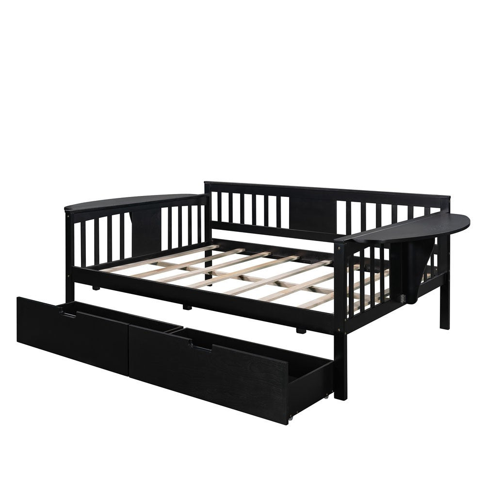 Espresso Solid and Manufactured Wood Full Bed