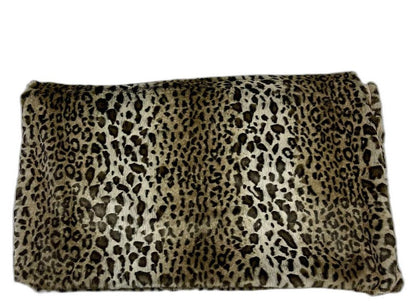 50" X 60" Black Brown And Beige Leopard Faux Fur Plush Throw Blanket HomeRoots