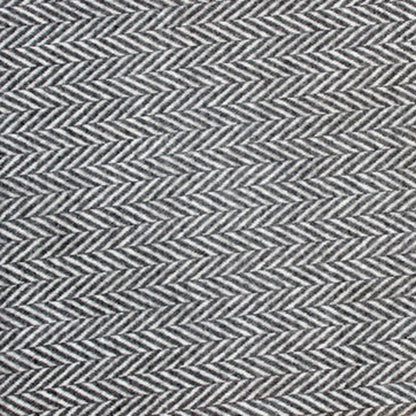 Dark Grey and White Dreamy Soft Herringbone Throw Blanket HomeRoots