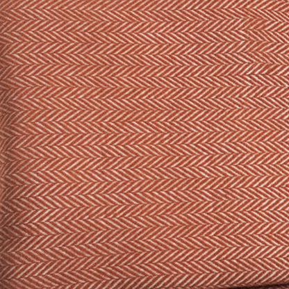 70" X 55" Orange And White Cotton Blend Woven Herringbone Plush Throw Blanket with Tassels HomeRoots