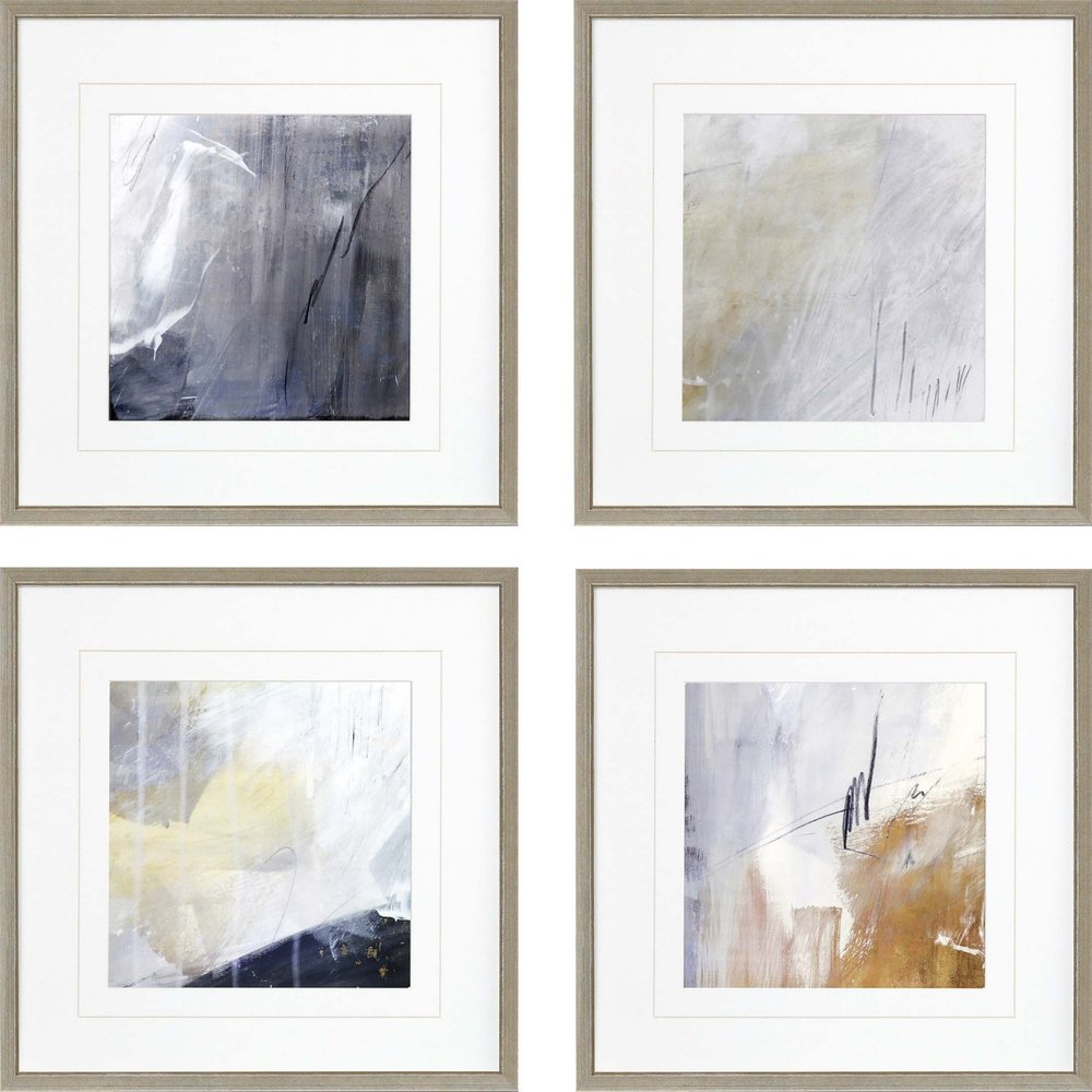 Set Of Four Nightscape I Gold Framed Print Wall Art