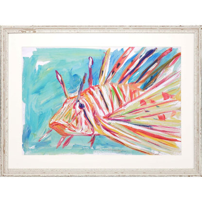 Colorful Fish Framed Art White Picture Frame Print Wall Art HomeRoots