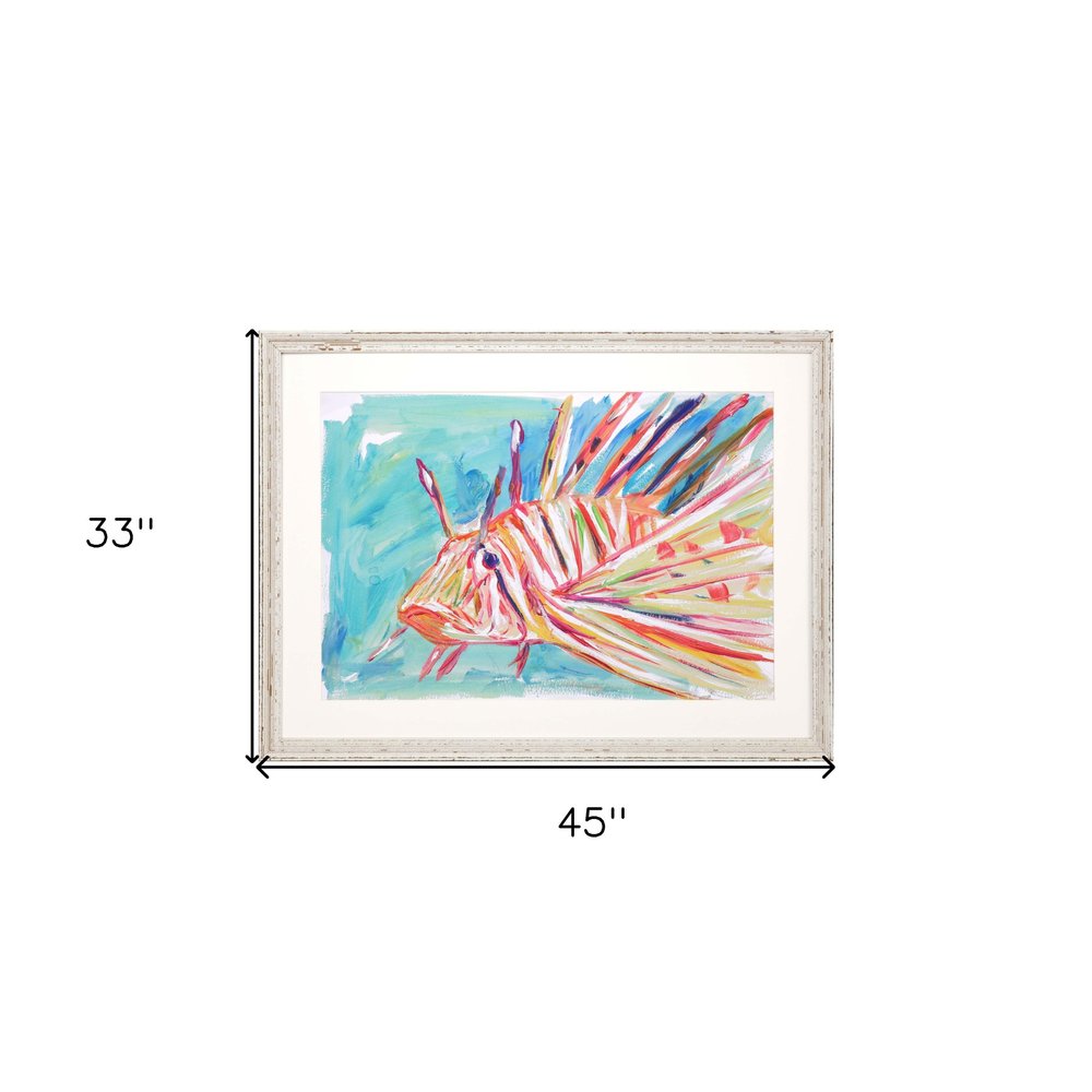 Colorful Fish Framed Art White Picture Frame Print Wall Art HomeRoots