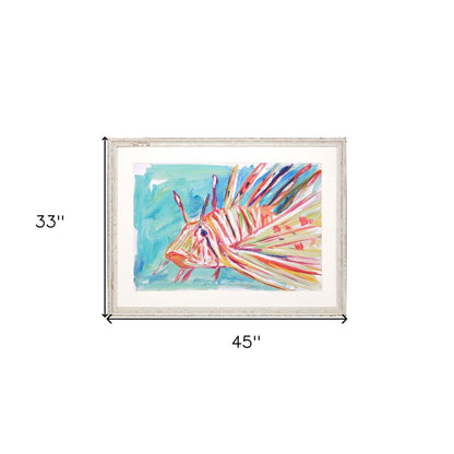 Colorful Fish Framed Art White Picture Frame Print Wall Art HomeRoots