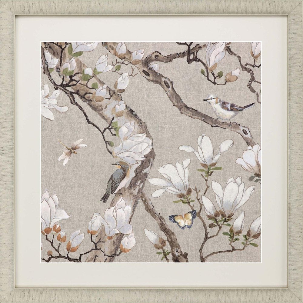 Magnolia Blossom Framed Art Gold Picture Frame Print Wall Art HomeRoots