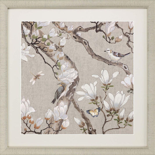 Magnolia Blossom Framed Art Gold Picture Frame Print Wall Art HomeRoots