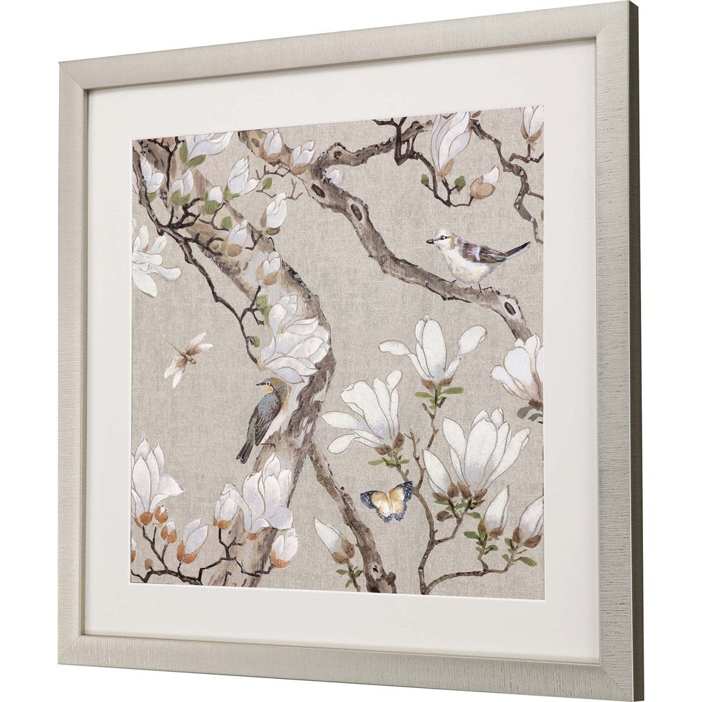 Magnolia Blossom Framed Art Gold Picture Frame Print Wall Art HomeRoots