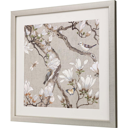 Magnolia Blossom Framed Art Gold Picture Frame Print Wall Art HomeRoots