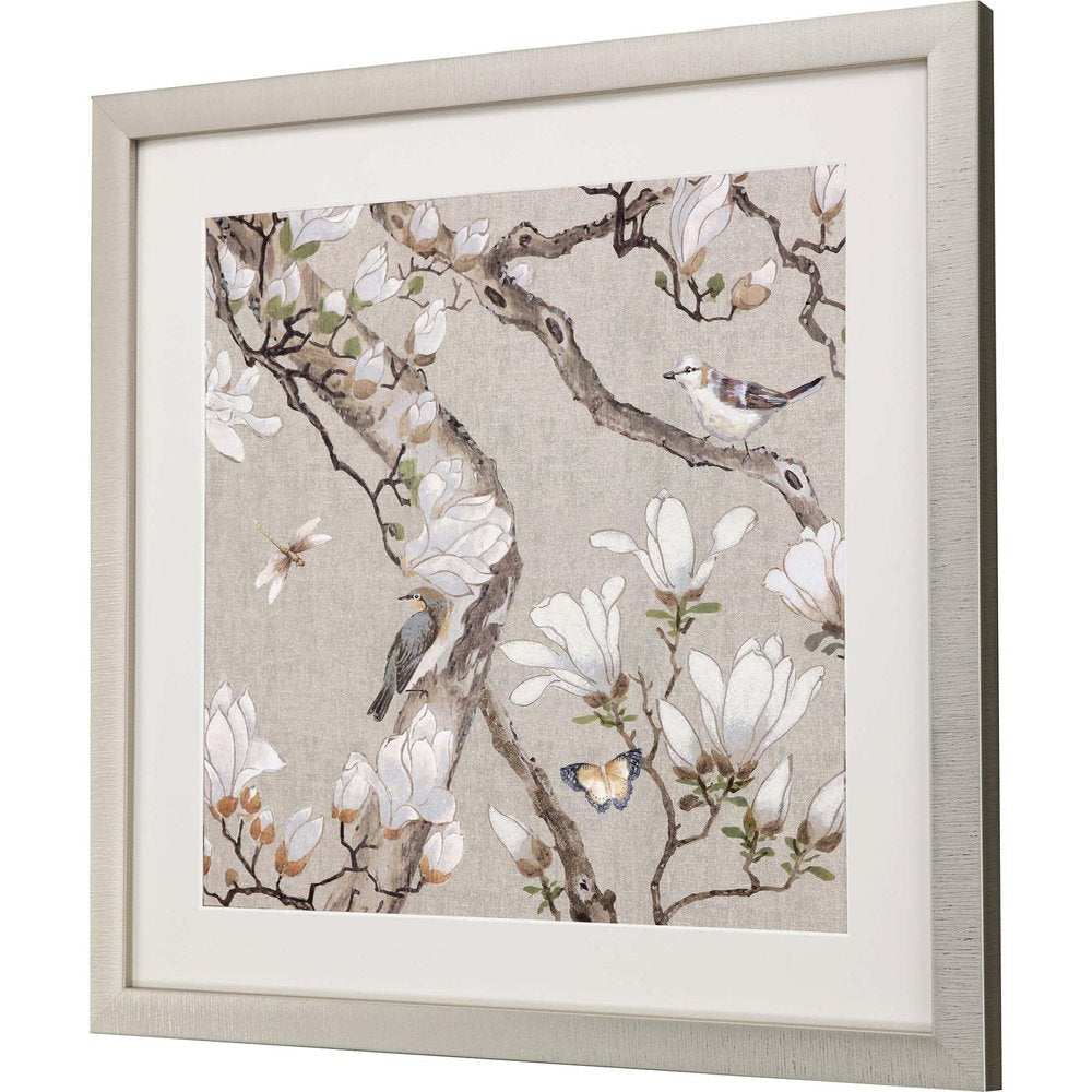 Magnolia Blossom Framed Art Gold Picture Frame Print Wall Art HomeRoots