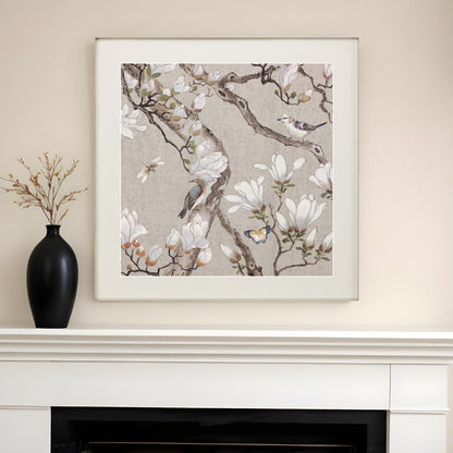 Magnolia Blossom Framed Art Gold Picture Frame Print Wall Art HomeRoots
