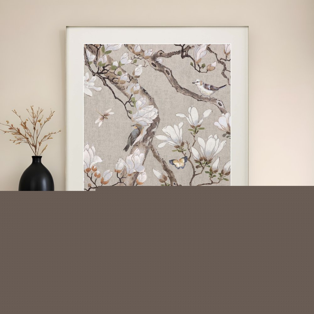 Magnolia Blossom Framed Art Gold Picture Frame Print Wall Art HomeRoots