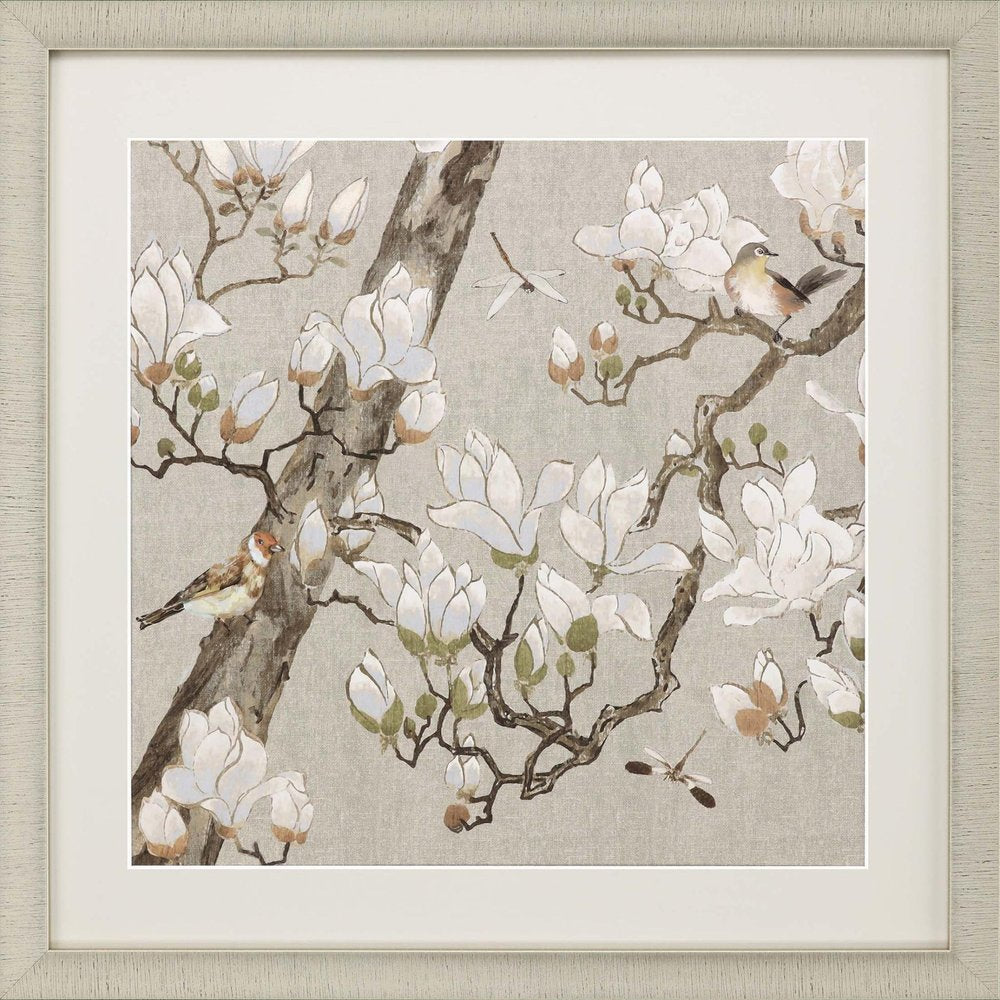 Magnolia Bloom Framed Art Gold Picture Frame Print Wall Art HomeRoots