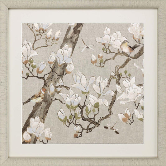 Magnolia Bloom Framed Art Gold Picture Frame Print Wall Art HomeRoots