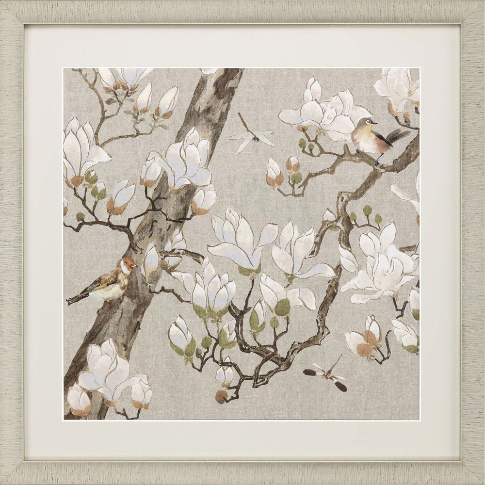 Magnolia Bloom Framed Art Gold Picture Frame Print Wall Art HomeRoots