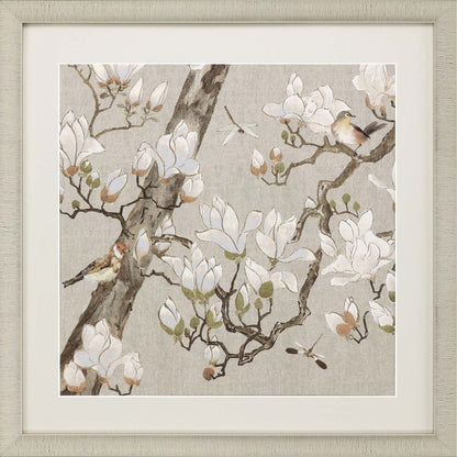 Magnolia Bloom Framed Art Gold Picture Frame Print Wall Art HomeRoots