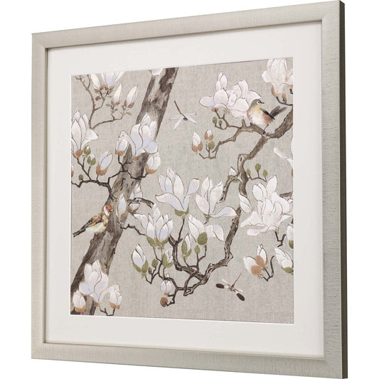 Magnolia Bloom Framed Art Gold Picture Frame Print Wall Art HomeRoots