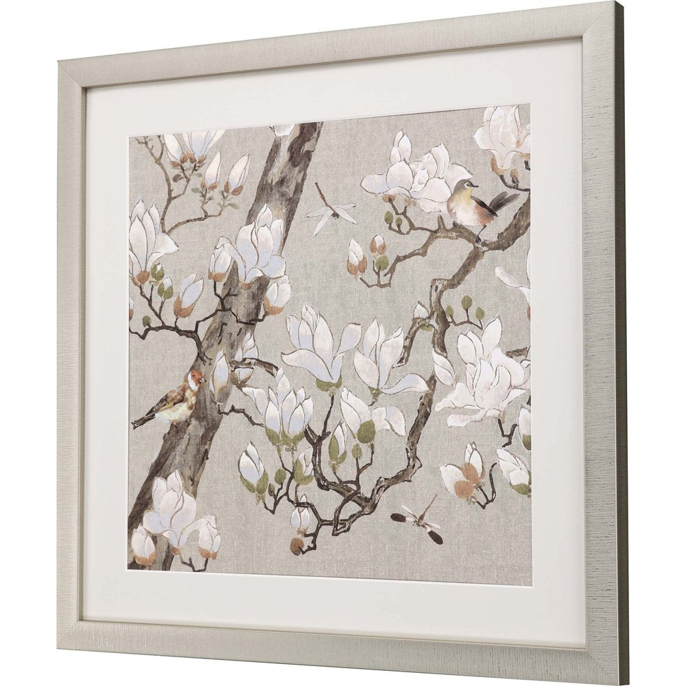 Magnolia Bloom Framed Art Gold Picture Frame Print Wall Art HomeRoots