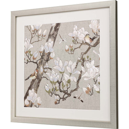 Magnolia Bloom Framed Art Gold Picture Frame Print Wall Art HomeRoots