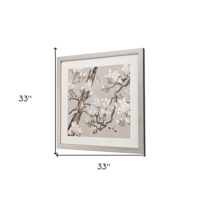 Magnolia Bloom Framed Art Gold Picture Frame Print Wall Art HomeRoots