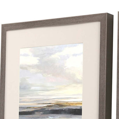 Set Of Four Watercolor Ocean Landscapes Framed Print Wall Art