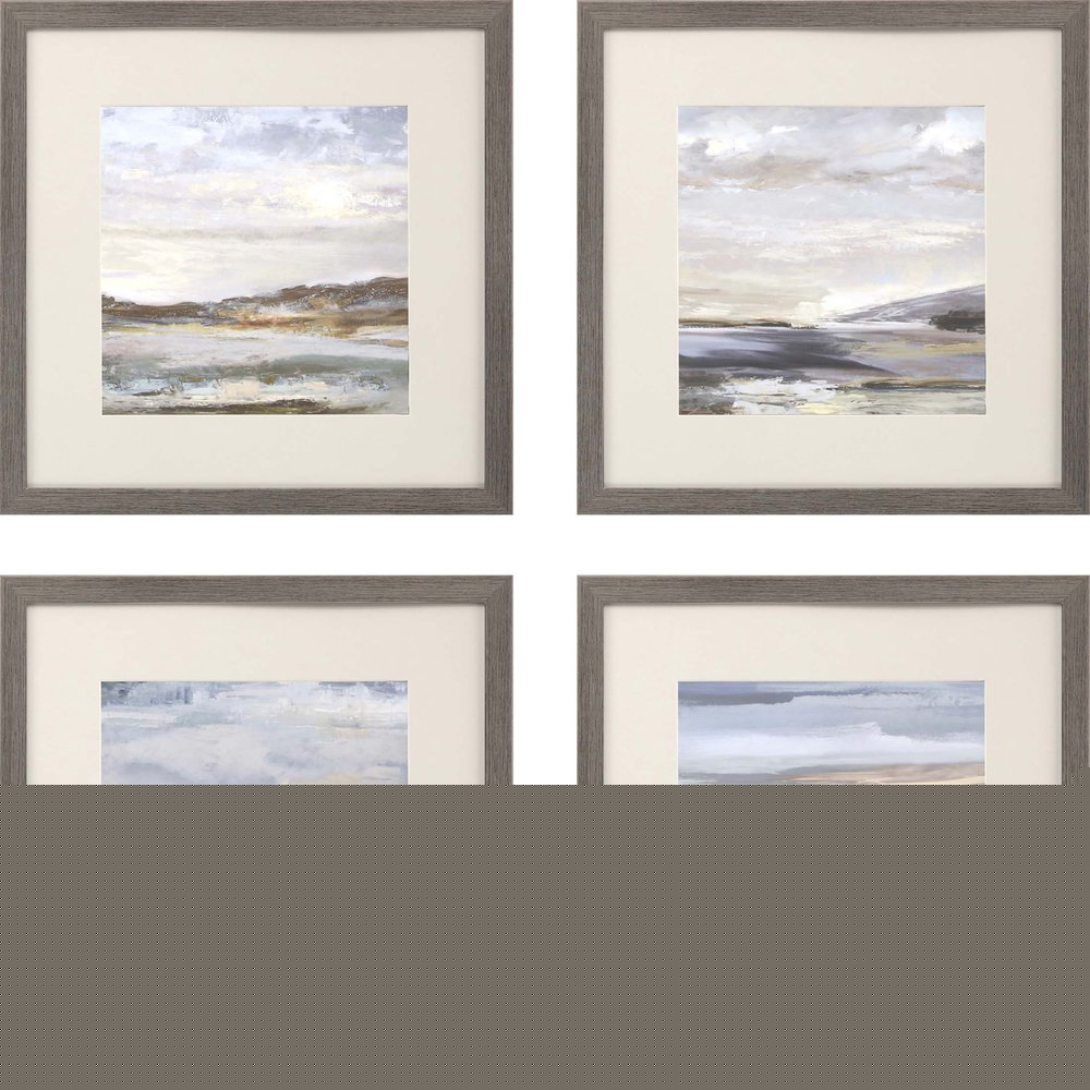 Set Of Four Tirwedd II Silver Framed Print Wall Art HomeRoots