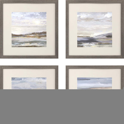 Set Of Four Tirwedd II Silver Framed Print Wall Art HomeRoots