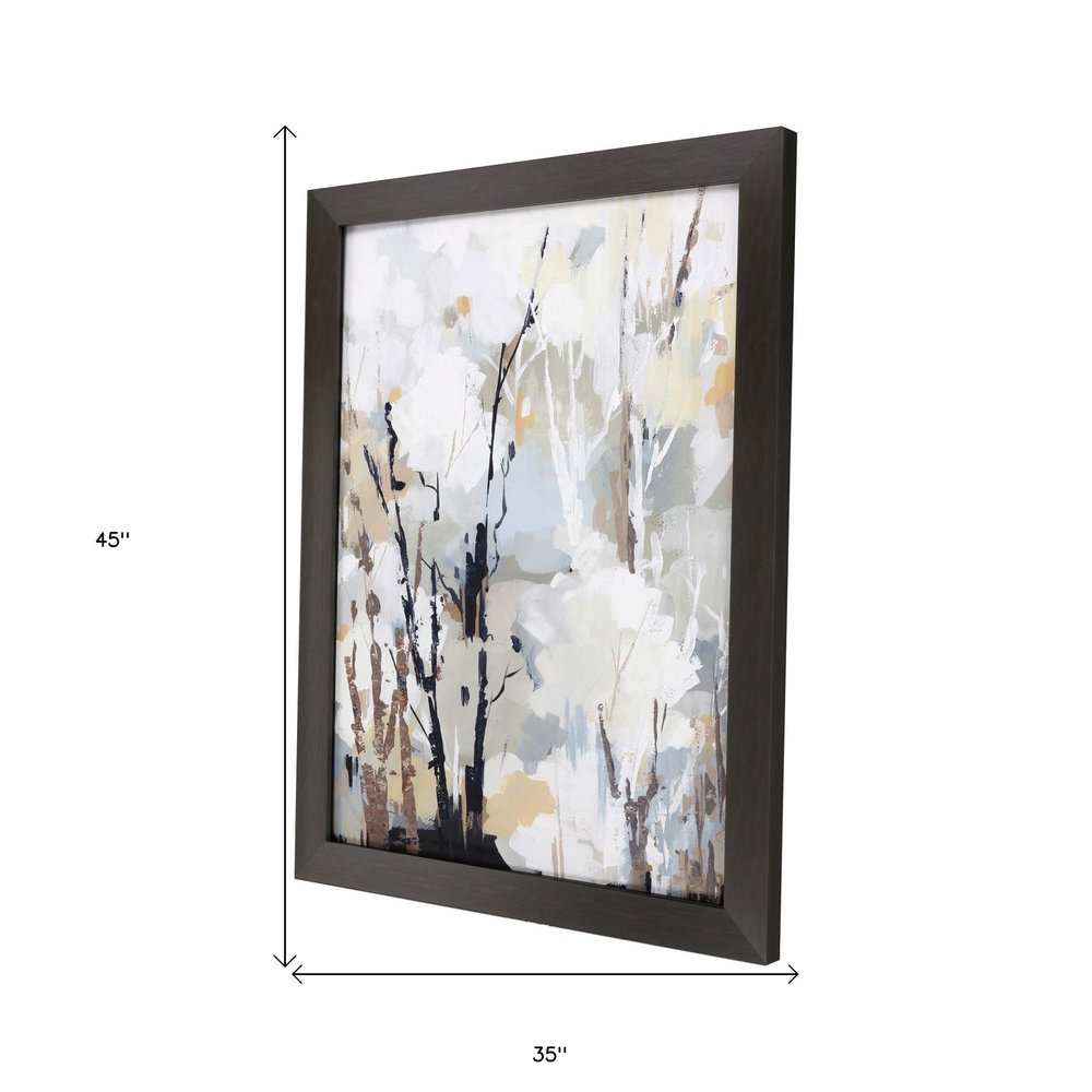 Silversong Birch II Brown Framed Print Wall Art
