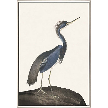 Great Heron I Canvas Silver Floater Frame Print Wall Art HomeRoots