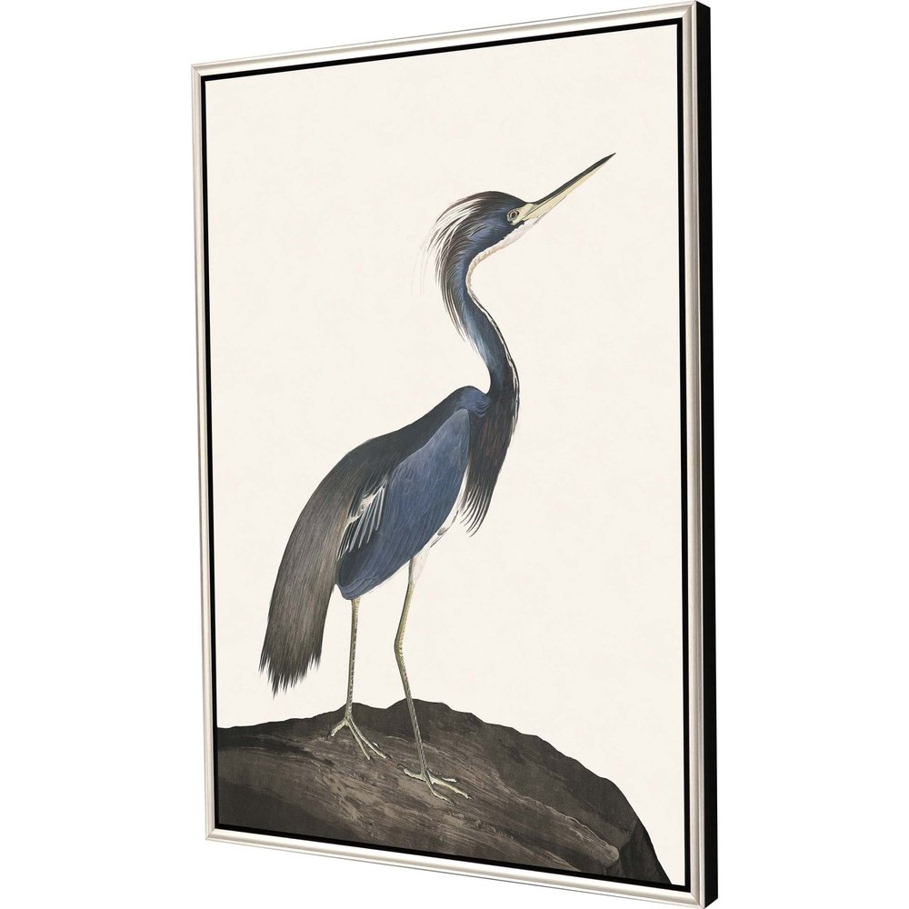 Great Heron I Canvas Silver Floater Frame Print Wall Art HomeRoots