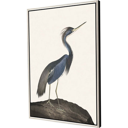 Great Heron I Canvas Silver Floater Frame Print Wall Art HomeRoots