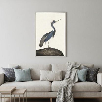 Great Heron I Canvas Silver Floater Frame Print Wall Art HomeRoots