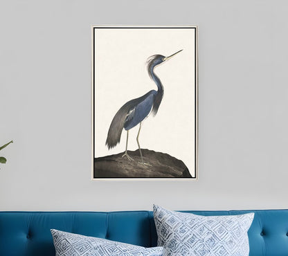 Great Heron I Canvas Silver Floater Frame Print Wall Art HomeRoots