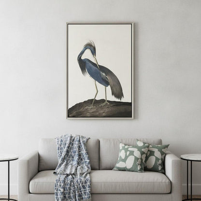 Great Heron II Canvas Silver Floater Frame Print Wall Art HomeRoots
