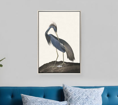 Great Heron II Canvas Silver Floater Frame Print Wall Art HomeRoots