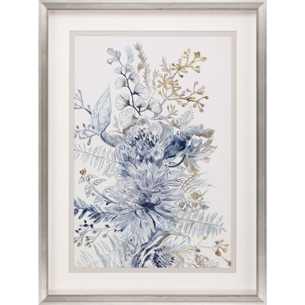 Royal Blue I Framed Art Silver Picture Frame Print Wall Art HomeRoots